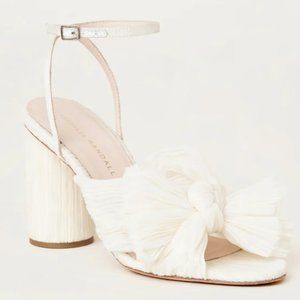 Loeffler Randall Camellia Pearl Pleated Bow Heel